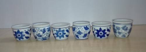 Small Blue & White Vases