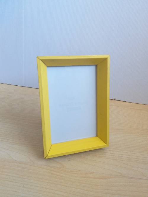 Painted Yellow Wooden Photo Frame