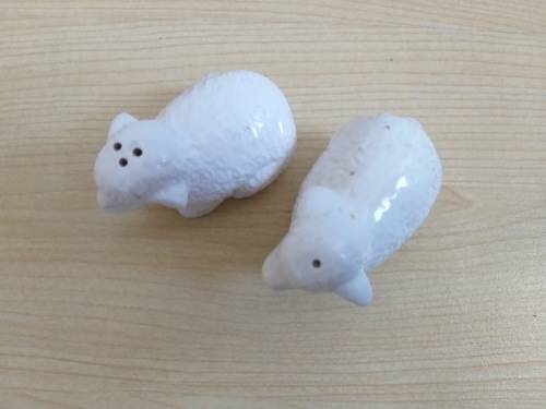 Set of 2 Sheep Figurine Salt & Pepper Shakers