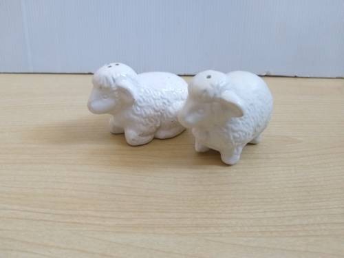 Set of 2 Sheep Figurine Salt & Pepper Shakers