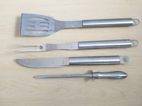 Set of 4 Stainless Steel Braai Set