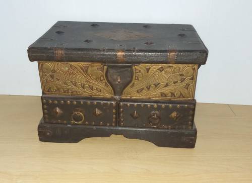 Wooden Box with Brass Detail