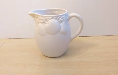 Large White Ceramic Juice/Water Pitcher/Jug