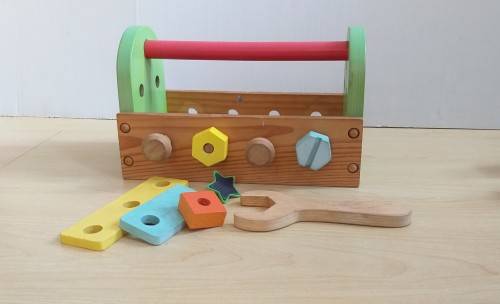 Small Kiddies Wooden Toolbox