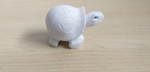 White Stoneware Tortoise Figurine