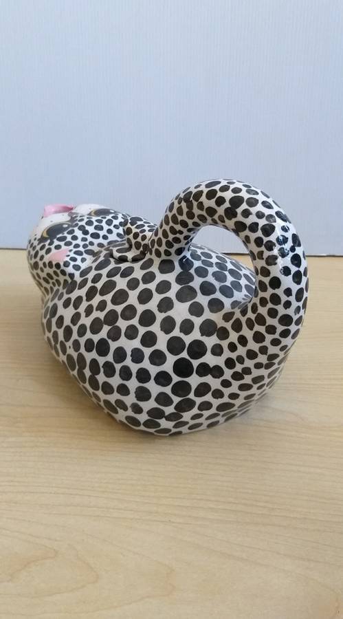 Cat Figurine Teapot, Sugar Holder, Milk Jug & Tray