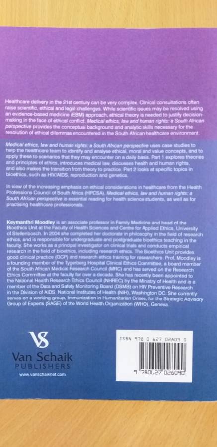 Medical Ethics, Law and Human Rights: A South African Perspective : Keymanthri Moodley
