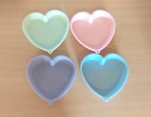 Set of 4 Heart Shape Silicone Moulds