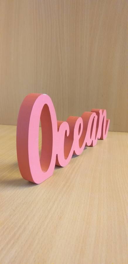 Wooden `Ocean` Sign