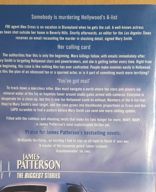 Mary, Mary by James Patterson (Large Paperback)