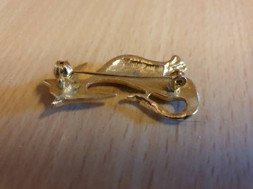Metal Cat Figurine Brooch