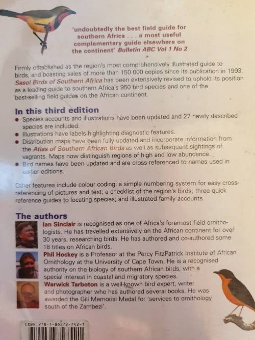 Sasol Birds of Southern Africa (Third Edition) : Ian Sinclair, Phil Hockey, Warwick Tarboton