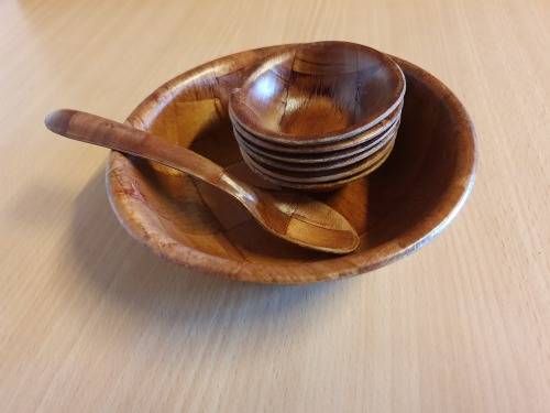 8 Piece Wooden Weave Pattern Set