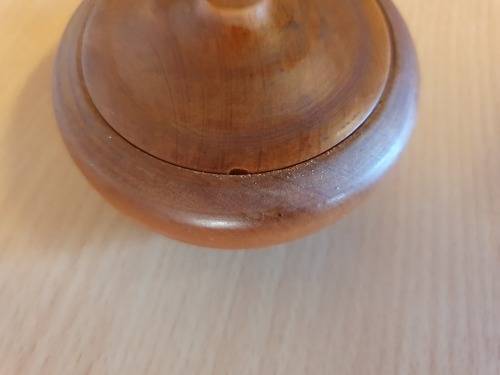 Small Round Wooden Lidded Holder