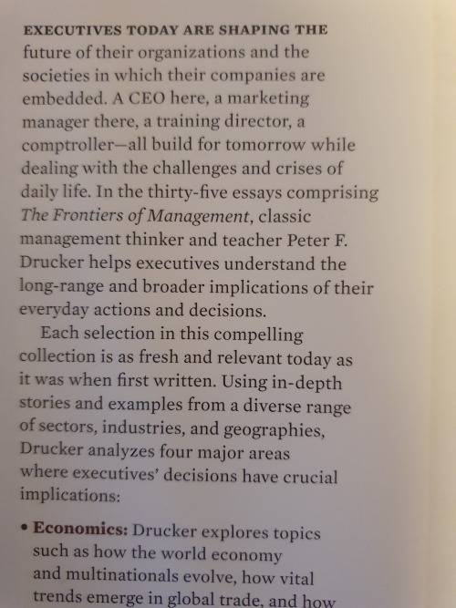 The Frontiers of Management - Where Tomorrow`s Decisions are Shaped Today:Peter F. Drucker