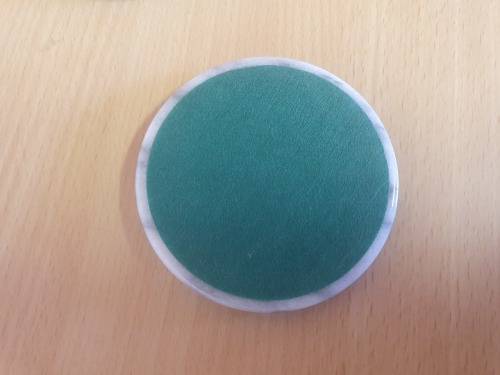 Set of 3 Round Stoneware and Cork Coasters - width 9cm