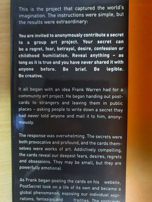 Postsecret : Frank Warren (Hardcover)
