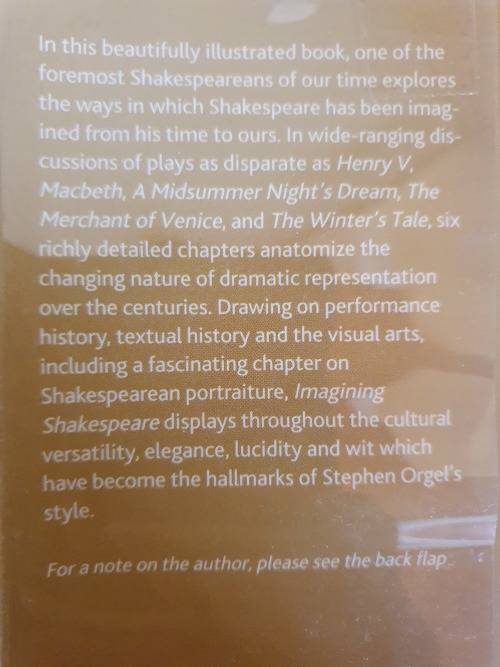 Imagining Shakespeare : Stephen Orgel (Hardcover)