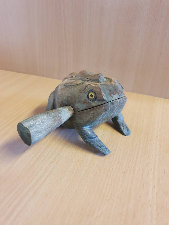 Lucky Wooden Frog