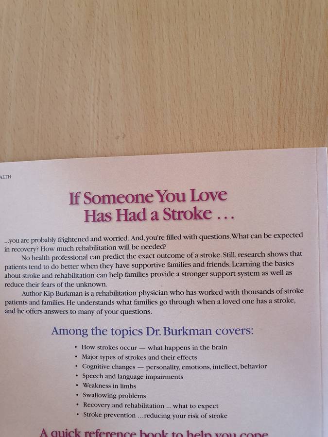 The Stroke Recovery Book - A Guide for Patients and Families: Kip Burkman, M.D. (Paperback)
