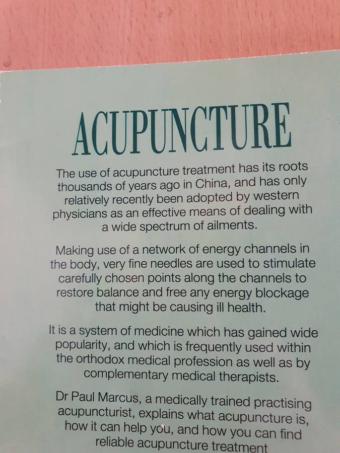 Thorsons Introduction Guide to Acupuncture : Dr Paul Marcus (Paperback)