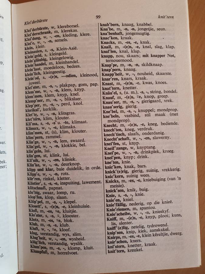 Schworterbuch (Deutsche-Afrikaans/Afrikaans-Deutsch)