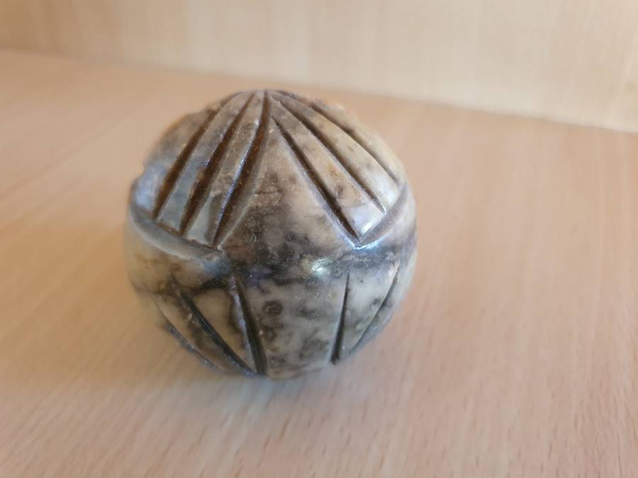 Genuine Alabaster Hand Carved Owl Figurine - 7cm x 6cm (Made in Italy)