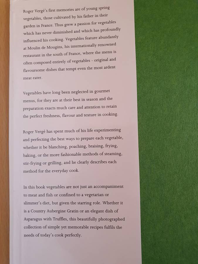 Roger Verge`s Vegetables - Delicious, modern recipes from the French masterchef (Hardcover)