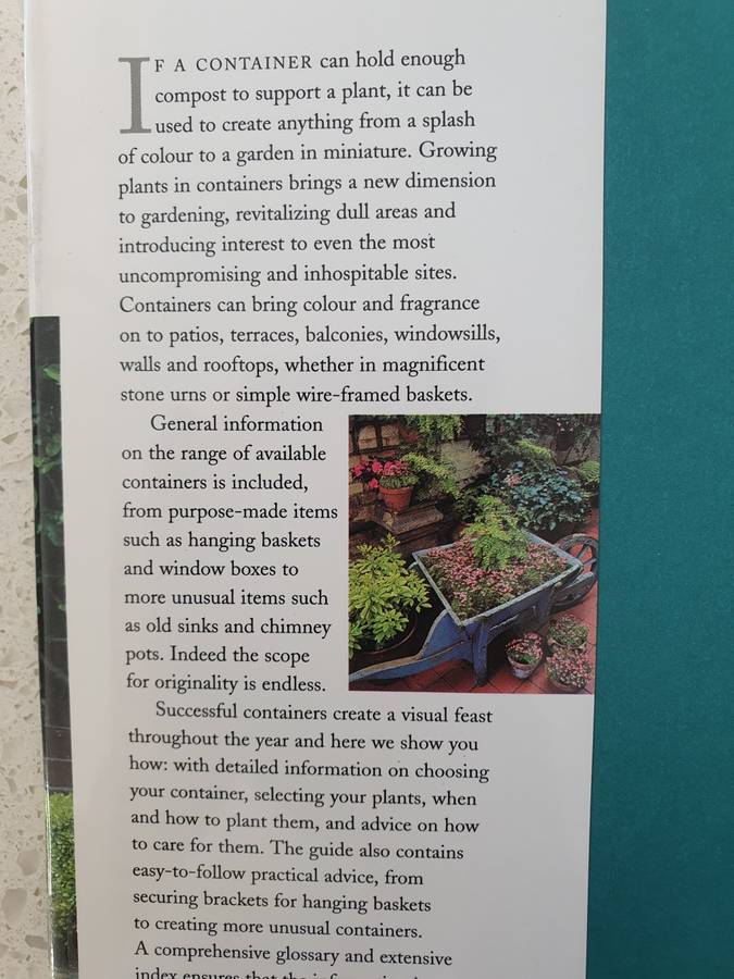 Containers  - Guide to Growing and Displaying Plants in Pots, Window Boxes: David Squire