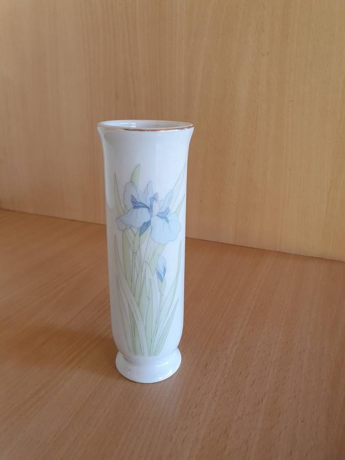 Floral Ceramic Vase - height 16cm width 5cm