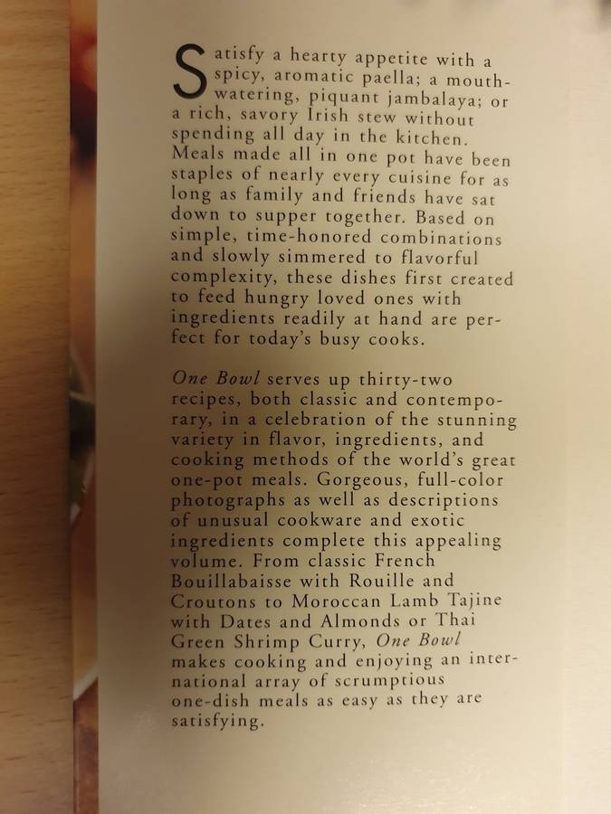 One Bowl (One-dish meals from around the world) Kelly McCune (Paperback)