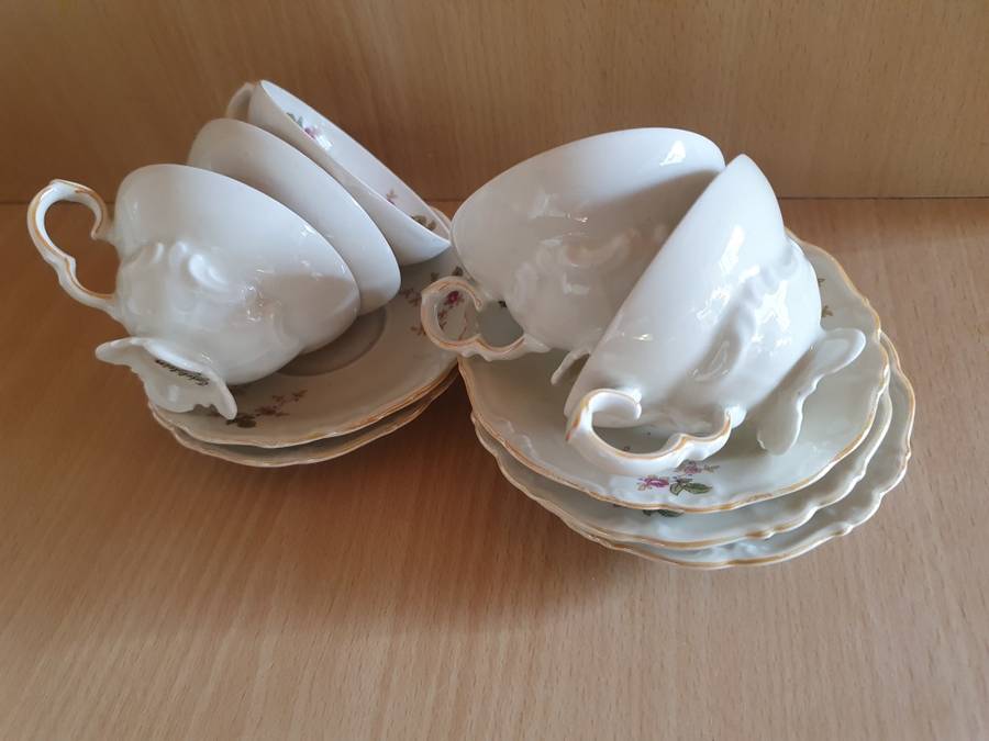 Vintage Floral Demitasse Teacups