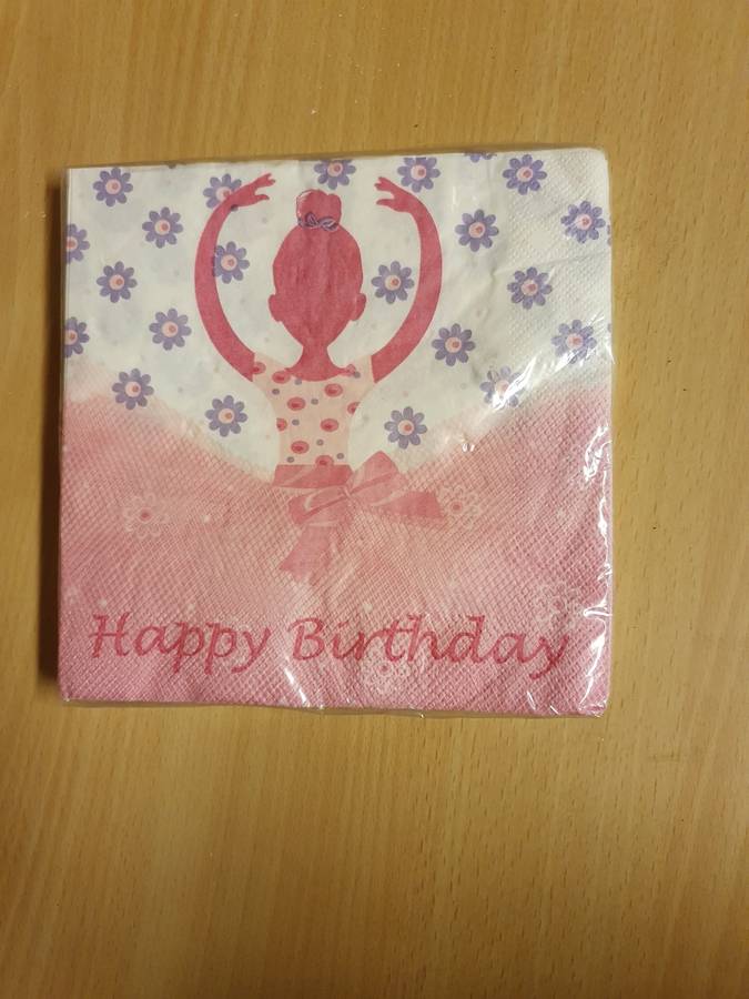 Pack of 16 (3 Ply) Happy Birthday Serviettes