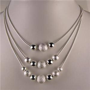 GREAT FOR MOM ON THAT EVENING OUT - 925 SILVER BEAD NECKLACE