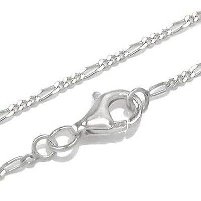 925 SILVER MENS FIGARO CHAIN - 2mm WITH GIFT BOX