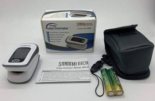 Fingertip Pulse Oximeter, Blood Oxygen Saturation Monitor (SpO2) with Pulse Rate Measurements and Pu