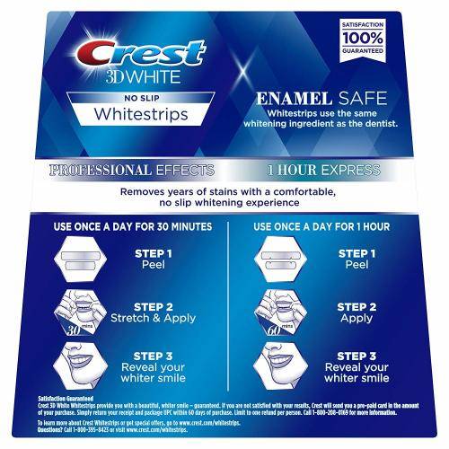 Crest 3D White Professional Effects Whitestrips 20 Treatments + Crest 3D White 1 Hour Express Whites