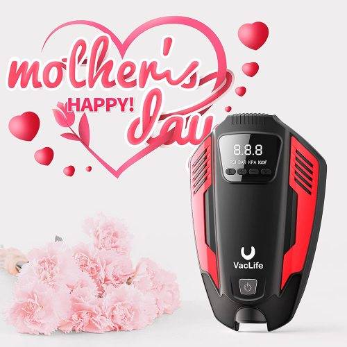 VacLife Air Compressor Tire Inflator, DC 12V Air Pump for Car Tires, Bicycles and Other Inflatables,