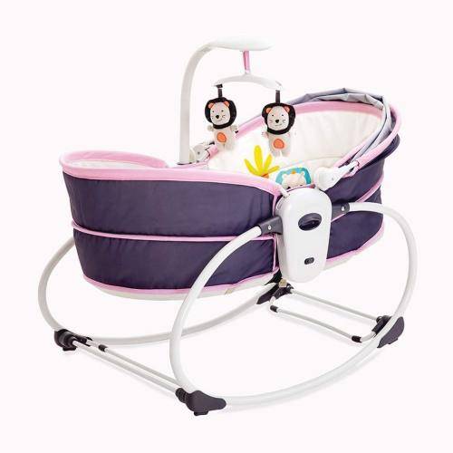 5 in 1 Baby Rocker Bassinet Cradle - Pink
