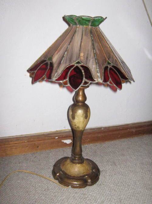 Stained glass side lamp