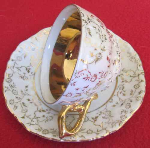 Beautiful Bavarian cup and side plate