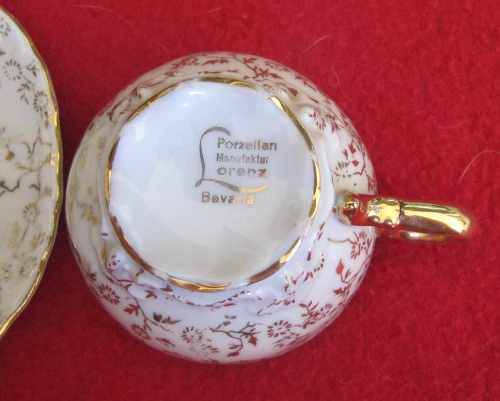 Beautiful Bavarian cup and side plate