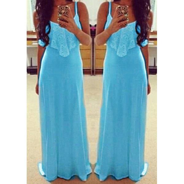 Alluring Spaghetti Strap Maxi Dress