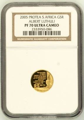 2005 - Albert Luthuli Speech 1/10th Gold - NGC PF70 - Perfect - Ultra Rare!