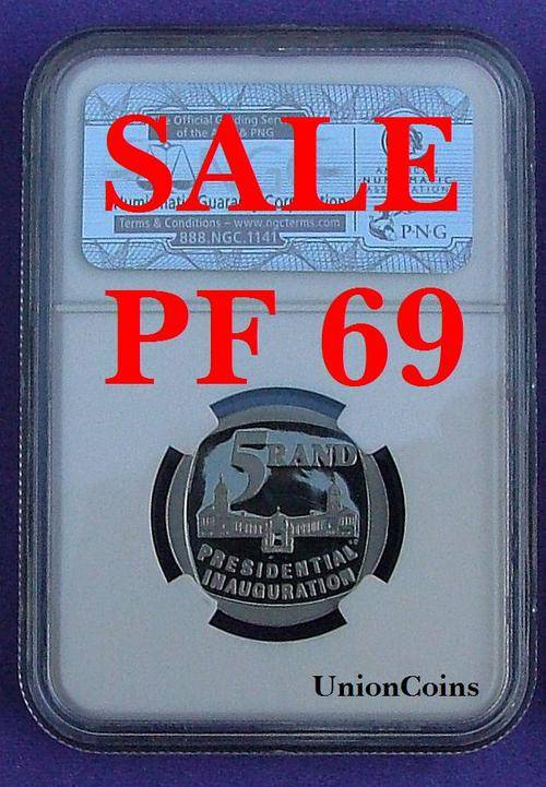 PROOF 69 !! 1994 MANDELA ULTRA CAMEO INAUGURATION R5  !! PF69 !! ULTRA SCARCE !! CRAZY START @ R1 !!