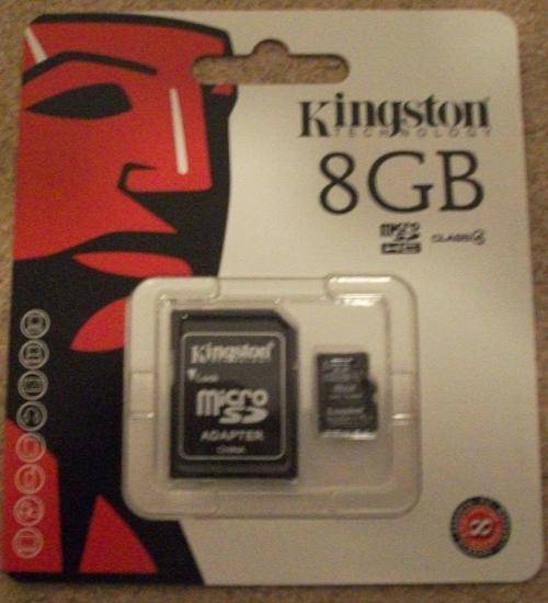 8GB Kingston Micro SD card & adapter