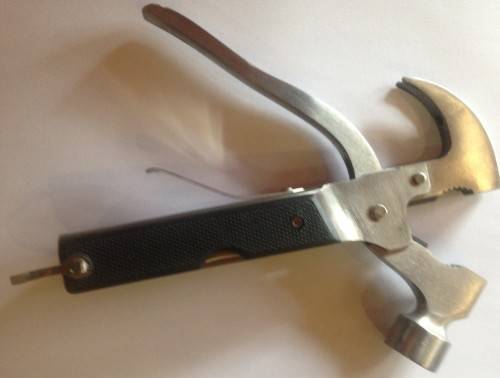 LAST ONE HAMMER MULTI TOOL IMPERVIOUS DURABLE BLACK INLAY WITH POUCH