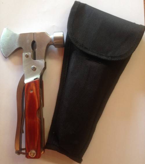 **LAST ONE**HAMMER MULTI TOOL WOODEN INLAY WITH POUCH