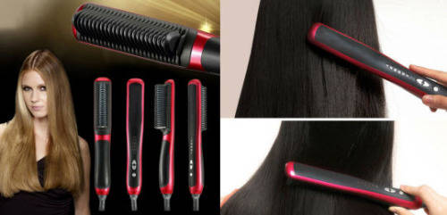 Fast Brush Hair Straightener Comb Professional Straightening Iron
