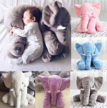 Soft Plushy Long Nose Elephant Stuffed Plush Pillows